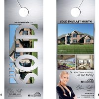 Real Estate Door Hangers | Real Estate Agent Door Hangers, Real Estate Office Door Hangers, Realtor Door Hangers, Real Estate Broker Door Hangers
