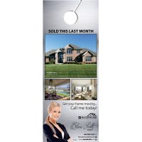 Real Estate Door Hangers | Real Estate Agent Door Hangers, Real Estate Office Door Hangers, Realtor Door Hangers, Real Estate Broker Door Hangers