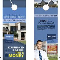 Real Estate Door Hangers, Real Estate Agent Door Hangers, Real Estate Office Door Hangers, Realtor Door Hangers, Real Estate Broker Door Hangers