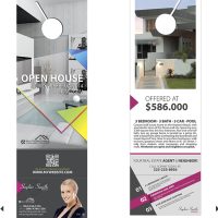 Door hangers Business Card Slits, Door Hanger Business Card Holder, Door hangers Tear Off Business Card