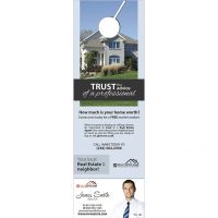 Real Estate Rip Door Hangers, Custom Rip Hanger Printing, Door Hanger with Rip Card Printing, Rip Card Hangers, Door Hangers with Perforated Business Cards