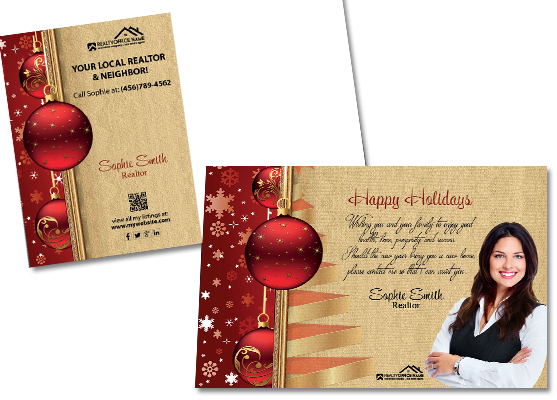 Real Estate Holiday Postcards | Realtor Holiday Postcards, Holiday Postcards for Real Estate Agents, Real Estate Agent Holiday Postcards, Holiday Postcards