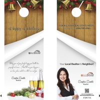 Real Estate Door Hangers, Holiday Door Hangers, Christmas Door Hangers, Real Estate Holiday Door Hangers, Realtor Holiday Door Hangers, Real Estate Agent Holiday Door Hangers, Broker Holiday Door Hangers