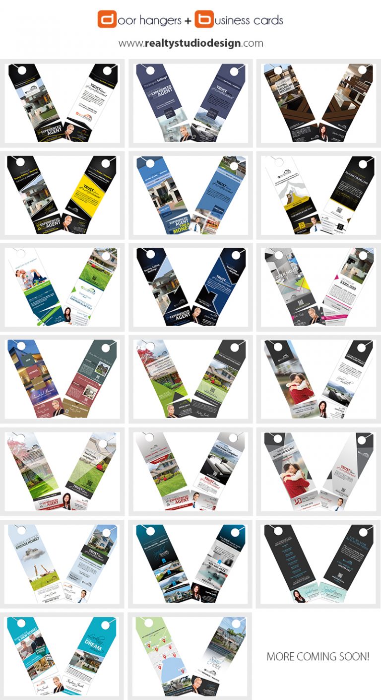 Real Estate Door Hangers Tear Off Business Card, Tear Off Business Card