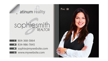 Platinum Realty Business Card Stickers