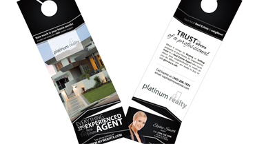 Platinum Realty Door Hangers with Business Cards