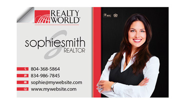 Realty World Business Card Stickers