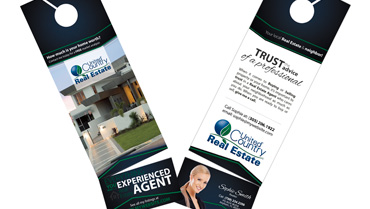 United Country Real Estate Door hangers with business Cards