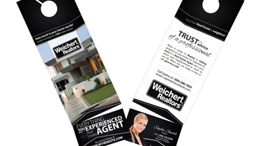 Weichert Realtors Door hangers with business Cards