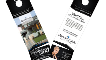 Windermere Real Estate Door hangers with business Cards