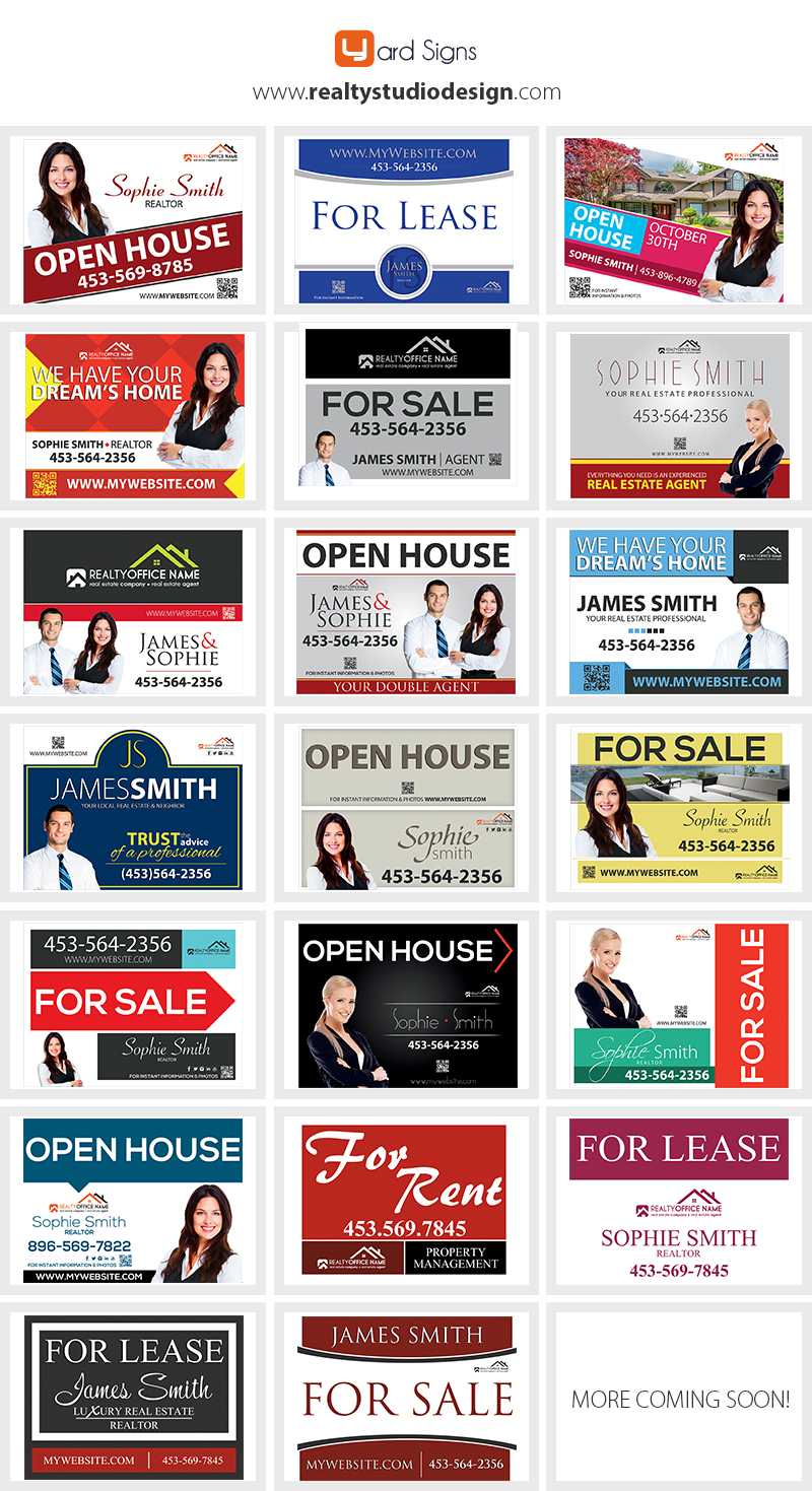 Real Estate Aluminum Yard Signs | Real Estate Agent Aluminum Yard Signs, Real Estate Office Aluminum Yard Signs, Realtor Aluminum Yard Signs, Real Estate Aluminum Signs