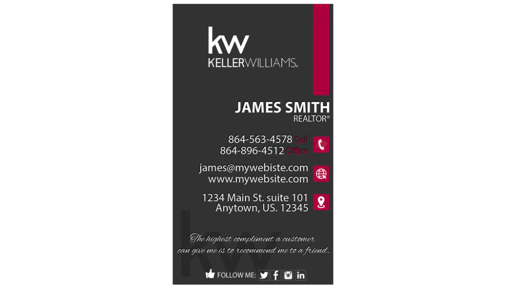 Keller Williams Business Cards Keller Williams Business Card Template