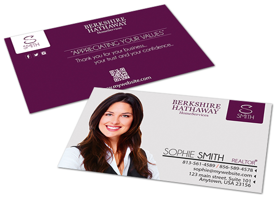 Berkshire Hathaway Business Cards, Berkshire Hathaway Agent Business Cards, Berkshire Hathaway Team Business Cards, Berkshire Hathaway Office Business Cards, Modern Berkshire Hathaway Business Cards, Berkshire Hathaway Business Card Template