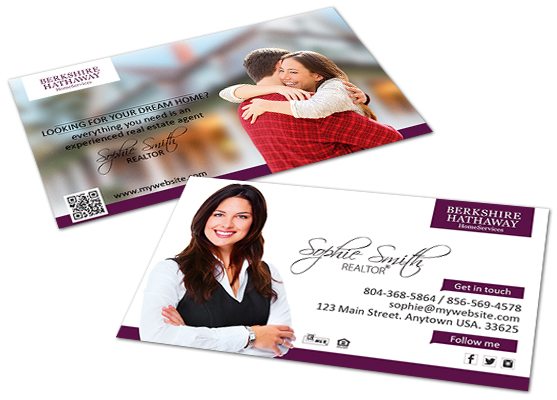Berkshire Hathaway Business Cards, Berkshire Hathaway Agent Business Cards, Berkshire Hathaway Team Business Cards, Berkshire Hathaway Office Business Cards, Modern Berkshire Hathaway Business Cards, Berkshire Hathaway Business Card Template