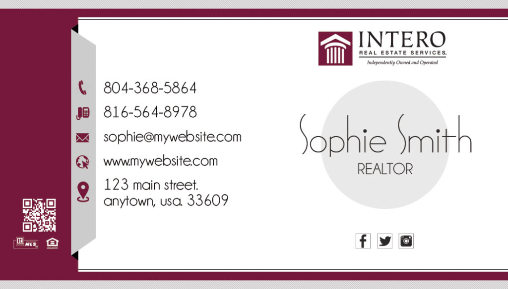 Intero Real Estate Business Cards 17 Intero Real Estate Business Card