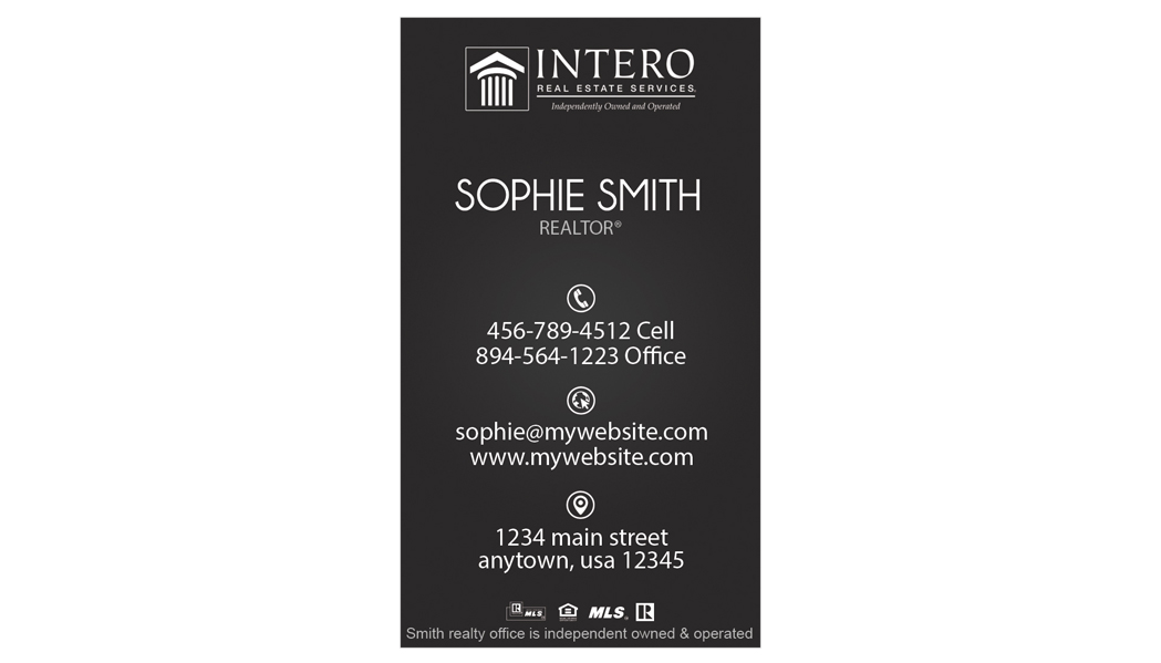 Intero Real Estate Business Cards, Intero Real Estate Business Card Templates, Intero Real Estate Business Card Ideas, Intero Real Estate Business Card Printing, Intero Real Estate Business Card Designs, Intero Real Estate Business Card New Logo