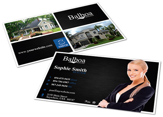 Balboa Real Estate Business Cards, Balboa Real Estate Agent Business Cards, Modern Balboa Real Estate Business Cards, Balboa Real Estate Business Card Template