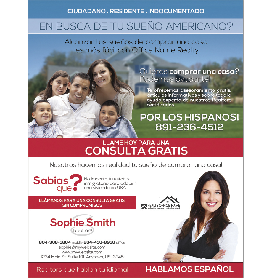 Real Estate Spanish Flyers, Real Estate Flyers In Spanish, Real Estate Flyers Spanish, Flyers Spanish, Realtor Spanish Flyers