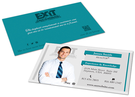 Exit Realty Business Cards, Exit Realty Agent Business Cards, Modern Exit Realty Business Cards, Exit Realty Business Card Template