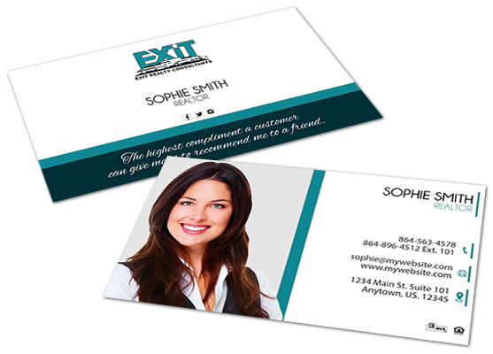 Exit Realty Business Cards, Exit Realty Agent Business Cards, Modern Exit Realty Business Cards, Exit Realty Business Card Template