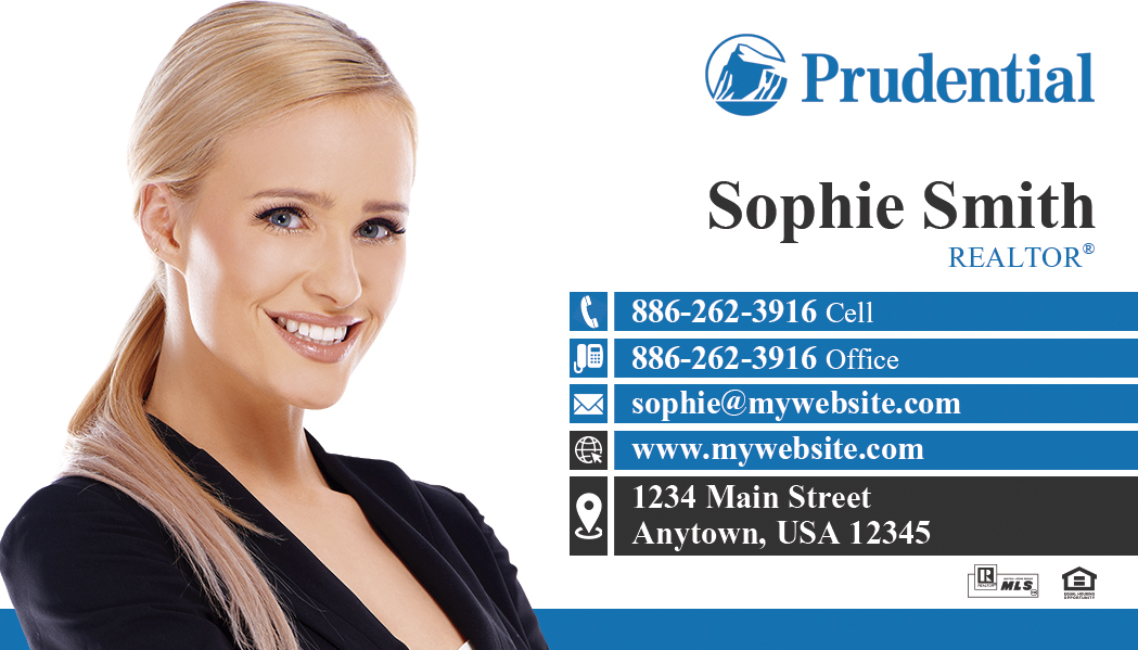 Prudential Cards, Prudential Business Cards, Prudential Agent Cards, Prudential Broker Cards, Prudential Realtor Cards