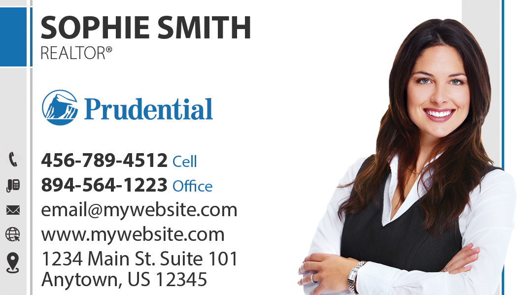 Prudential Cards, Prudential Business Cards, Prudential Agent Cards, Prudential Broker Cards, Prudential Realtor Cards