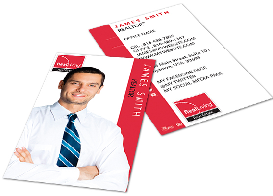 Real Living Business Cards, Real Living Agent Business Cards, Modern Real Living Business Cards, Real Living Business Card Template