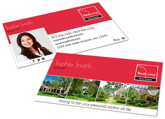 Real Living Business Cards, Real Living Agent Business Cards, Modern Real Living Business Cards, Real Living Business Card Template