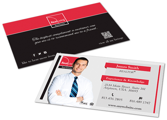 Real Living Business Cards, Real Living Agent Business Cards, Modern Real Living Business Cards, Real Living Business Card Template
