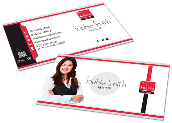 Real Living Business Cards, Real Living Agent Business Cards, Modern Real Living Business Cards, Real Living Business Card Template