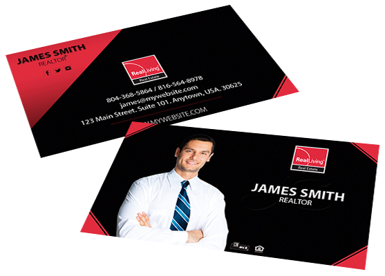 Real Living Business Cards, Real Living Agent Business Cards, Modern Real Living Business Cards, Real Living Business Card Template
