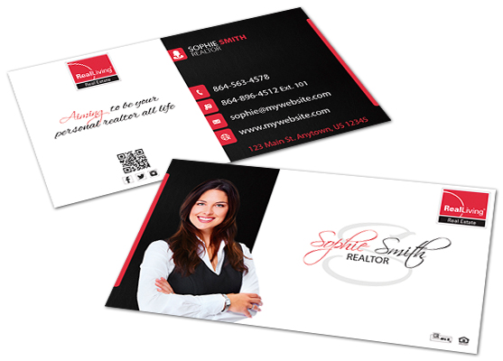 Real Living Business Cards, Real Living Agent Business Cards, Modern Real Living Business Cards, Real Living Business Card Template
