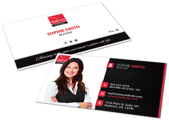Real Living Business Cards, Real Living Agent Business Cards, Modern Real Living Business Cards, Real Living Business Card Template
