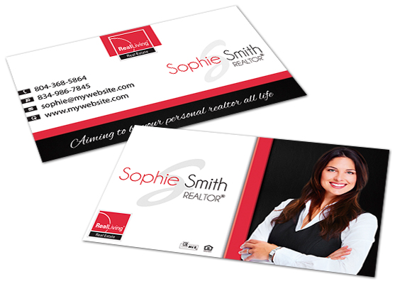 Real Living Business Cards, Real Living Agent Business Cards, Modern Real Living Business Cards, Real Living Business Card Template