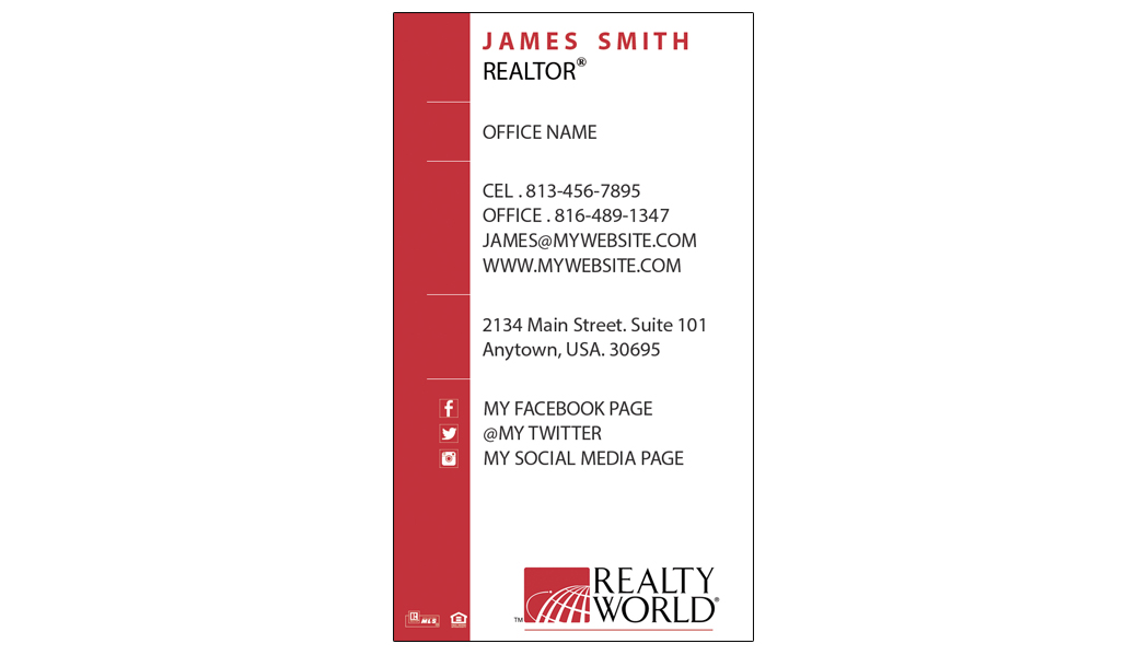 Realty World Business Cards, Unique Realty World Business Cards, Best Realty World Business Cards, Realty World Business Card Ideas