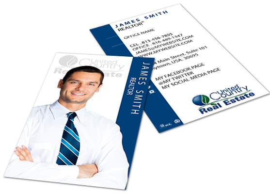 United Country Business Cards, United Country Agent Business Cards, Modern United Country Business Cards, United Country Business Card Template