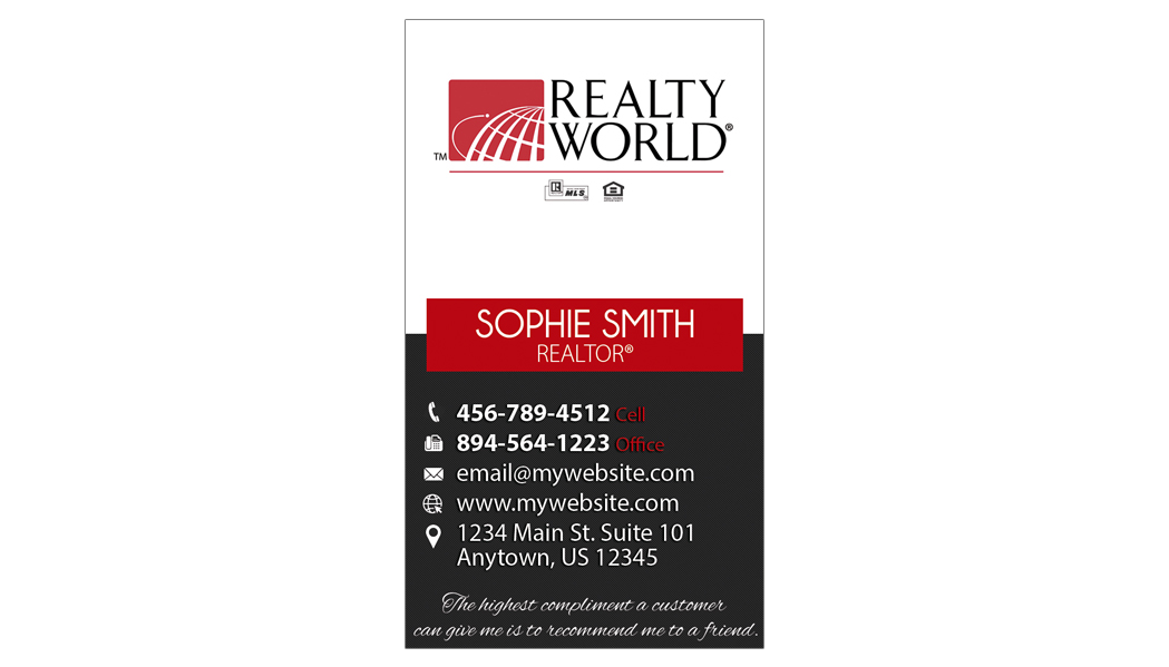 Realty World Cards, Realty World Business Cards, Realty World Agent Cards, Realty World Broker Cards, Realty World Realtor Cards