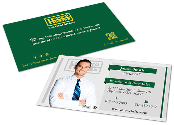 Howard Hanna Business Cards, Howard Hanna Agent Business Cards, Modern Howard Hanna Business Cards, Howard Hanna Business Card Template