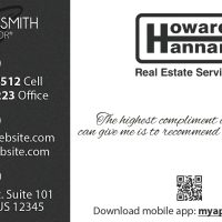 Howard Hanna Cards, Howard Hanna Business Cards, Howard Hanna Agent Cards, Howard Hanna Broker Cards, Howard Hanna Realtor Cards
