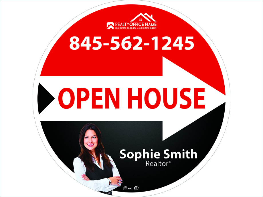 Real Estate Custom Shaped Yard Signs | Signs Cut to Custom Shape, Custom House Shape Yard Signs, Custom Arrow Shape Yard Signs, Custom Circle Shape Signs