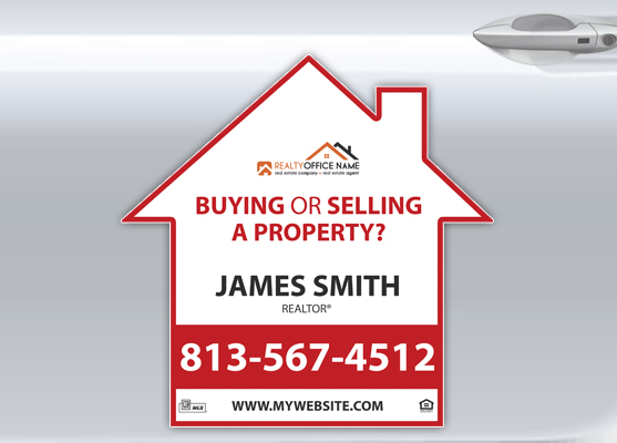 House Shaped Car Magnets | House Shaped Magnetic Car Signs, House Shaped Magnetic Real Estate Signs, Realtor House Shaped Car Magnets