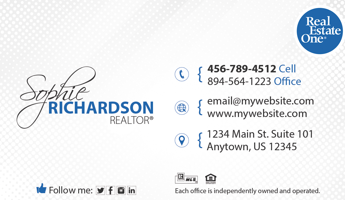 Real Estate One Business Cards, Real Estate One Cards, Real Estate One Business Card Templates, Real Estate One Business Card Ideas, Real Estate One Business Card Printing, Real Estate One Business Card Designs, Real Estate One Business Card New Logo