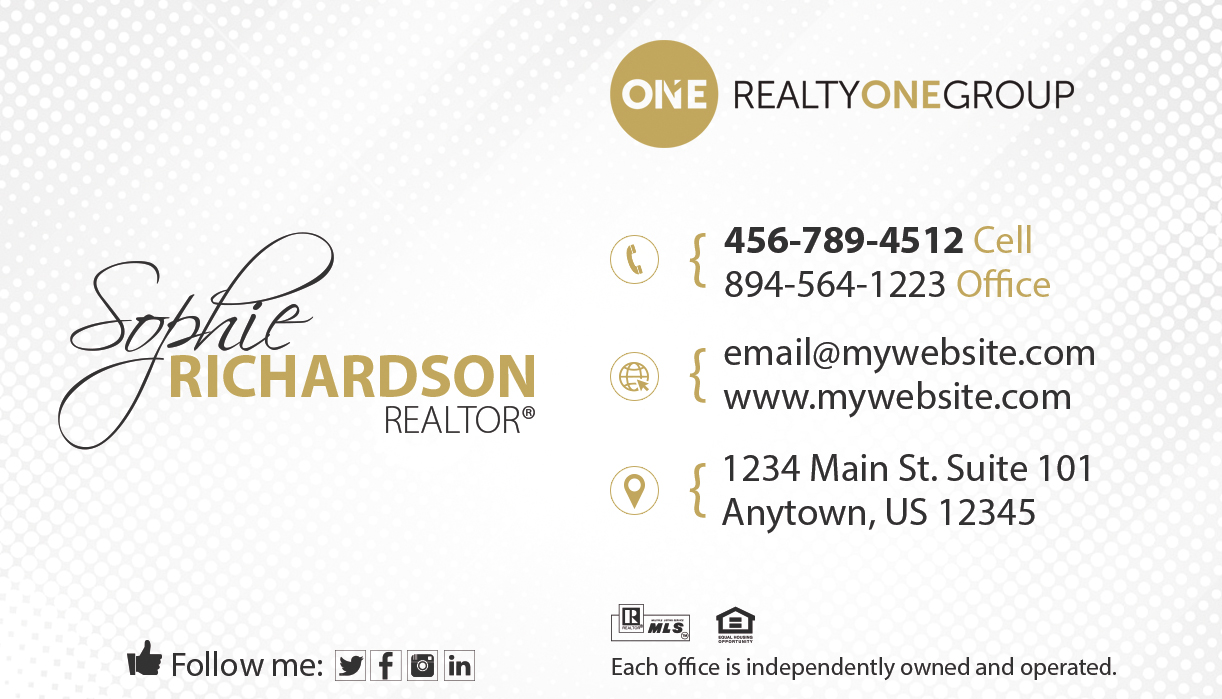 Realty One Group Business Cards, Realty One Group Cards, Realty One Group Business Card Templates, Realty One Group Business Card Ideas, Realty One Group Business Card Printing, Realty One Group Business Card Designs, Realty One Group Business Card New Logo