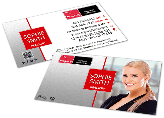 Real Living Cards, Real Living Business Cards, Real Living Business Card Template, Real Living Card Ideas, Real Living Business Card Printing