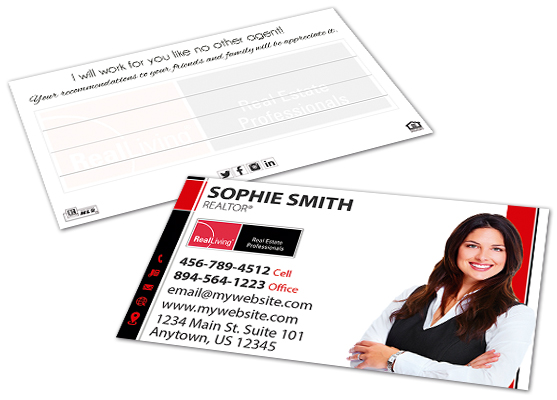 Real Living Cards, Real Living Business Cards, Real Living Business Card Template, Real Living Card Ideas, Real Living Business Card Printing