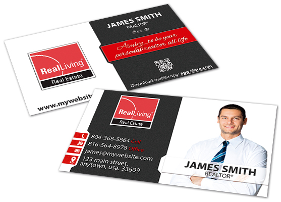 Real Living Cards, Real Living Business Cards, Real Living Business Card Template, Real Living Card Ideas, Real Living Business Card Printing