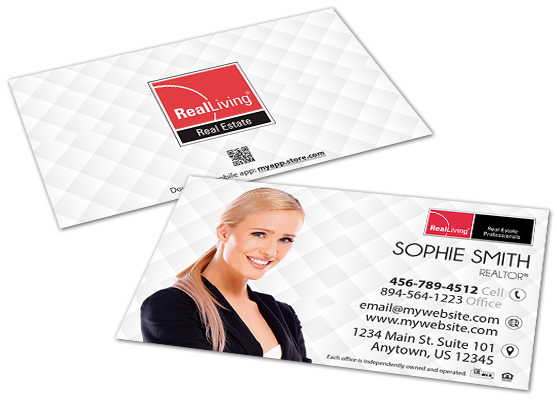 Real Living Cards, Real Living Business Cards, Real Living Business Card Template, Real Living Card Ideas, Real Living Business Card Printing