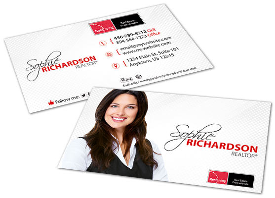 Real Living Cards, Real Living Business Cards, Real Living Business Card Template, Real Living Card Ideas, Real Living Business Card Printing