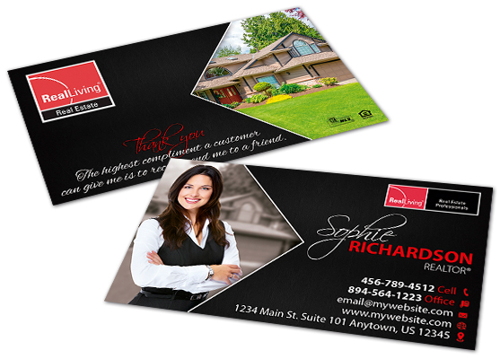 Real Living Cards, Real Living Business Cards, Real Living Business Card Template, Real Living Card Ideas, Real Living Business Card Printing