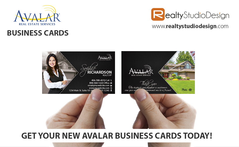 Avalar Real Estate Business Cards, Avalar Realtor Business Cards, Avalar Real Estate Agent Business Cards, Avalar Real Estate Broker Business Cards